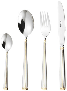 Набор столовых приборов Vitesse Lindsay VS-1776 Золотистый, серебристый