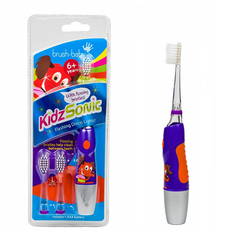 Детская электрическая зубная щетка Brush-Baby KidzSonic звуковая 6+ сиреневый