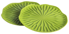 Подставки под бокалы 2 шт Lotus зеленый Qualy