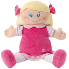 Кукла мягкая Trudi в малиновом платье, 24 см