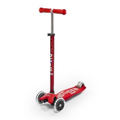Самокат детский Micro Maxi Deluxe LED ММD068 красный