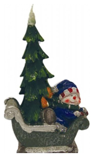 Новогодняя свеча Snowmen Е40419 Зеленый