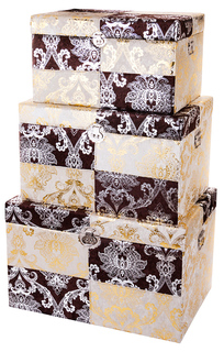 Набор сундуков Lefard 714-052 Бежевый, бордовый