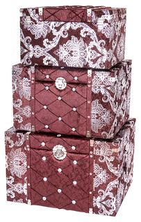 Набор сундуков Lefard 714-050 Бордовый