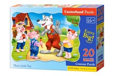 CASTORLAND Пазл Три поросенка, 20 элементов B-02399