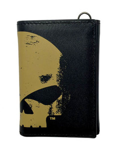 Портмоне Harley-Davidson Skull Chop Trifold черное