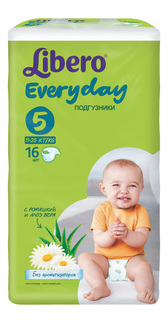 Подгузники Libero Everyday Size 5 (11-25кг), 16 шт.