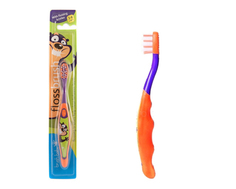 Детская зубная щетка Brush-Baby FlossBrush, 3 - 6 лет оранжевый BRB066