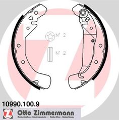 Комплект тормозных колодок ZIMMERMANN 10990.100.9
