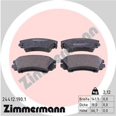 Комплект тормозных колодок, дисковый тормоз ZIMMERMANN 24412.190.1