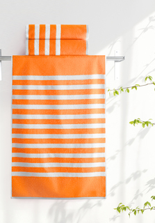 Банное полотенце Aquarelle Круиз полосы оранжевый