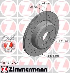 Тормозной диск ZIMMERMANN 150.3484.52