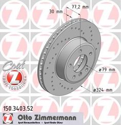 Тормозной диск ZIMMERMANN 150.3403.52