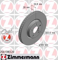 Тормозной диск ZIMMERMANN 250.1383.20