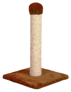 Когтеточка Зооник на подставке (однотонный мех) Коричневый 340*340*580