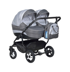 Коляска для двойни Indigo Duo 18 40 светло-серый