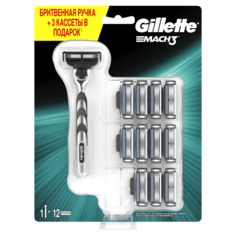 Мужская бритва Gillette Mach3 c 11 сменными кассетами