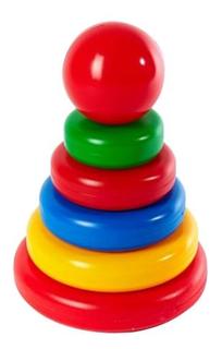 Пирамидка-сортер классическая с большим шаром 5 колец Класата! 1108