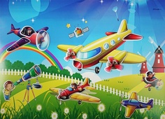 COLOR KIT Мозаика-стикеры 3D Аэропланы DF-A-6611