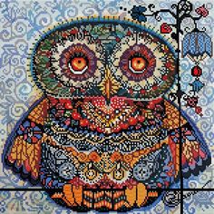 Картина мозаикой Белоснежка Волшебная сова, 40х40 см