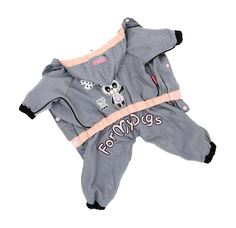 Дождевик для собак FOR MY DOGS Панда, женский, серый, 190SS-2016 F 12