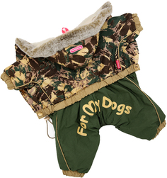 Комбинезон для собак FOR MY DOGS Камуфляж, мужской, хаки, FW528-2018 M 14