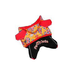 Комбинезон для собак FOR MY DOGS Флаги, женский, желтый, FW295-2015 F 8