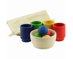 Деревянная игрушка Уланик Сортер Монтессори Шарики в стаканчиках Стартовый набор
