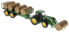 Спецтехника Siku 3862 John Deere Трактор с вилами и прицепом для перевозки кип