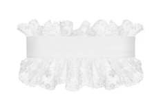 Белая маска на глаза Etheria с кружевами по краю Obsessive