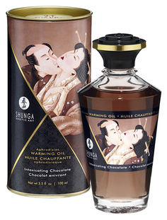 Массажное интимное масло с ароматом шоколада 100 мл Shunga