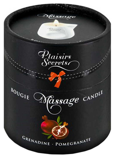 Массажная свеча с ароматом граната Bougie de Massage Gourmande Grenadine 80 мл Plaisir Secret
