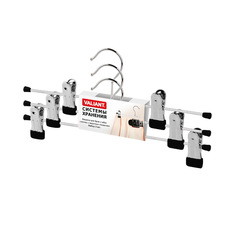 Набор брючных вешалок, металл, чёрный, 3 шт, Valiant 121b07s