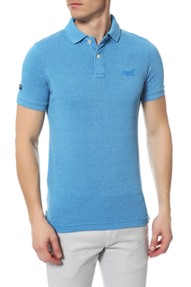 Поло мужское Superdry голубое 2XL