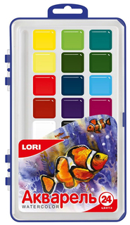 Акварельные краски Lori Watercolor 24 цвета без кисти Акв-004