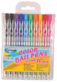Ручки шариковые Centrum набор 10 цветов, 0,7 мм 83889