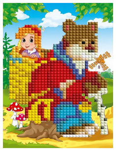 Мозаики Рыжий кот ASE012 Машенька и медведь 10x15 без подрамника 20 цветов