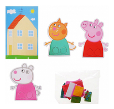 Аппликация из мягкого полимера Апп, Пальчиковый Театр Свинка Пеппатм Peppa Pig