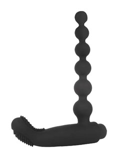 Черный силиконовый массажер простаты-елочка Sex Expert Bior Toys