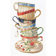 Набор для вышивания Hobby&Pro "Чайный сервиз" 20х35см, 956