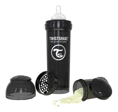 Детская бутылочка Twistshake Антиколиковая 330 мл черная