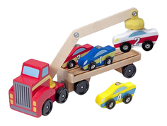 Строительная техника Melissa & Doug Кран с машинками магнитный