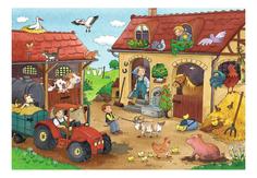 Пазл ravensburger «работа на ферме» 2х12элем.