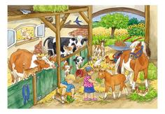 Пазл ravensburger «день на ферме» 2х24элем.