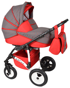Коляска 2 в 1 Alis Mateo 17 Ma 22 серый, красный