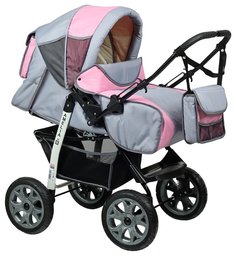 Коляска-трансформер Alis Amelia I Аm 11 Серый, розовый