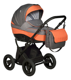 Коляска Indigo 2 в 1 Camila Classic 12" 18 оранжево-серая АИ000000370#УТ0008453
