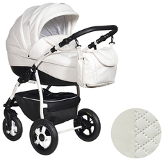 Коляска Indigo 18 special белая кожа