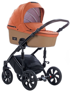 Коляска Tutis Viva Life 3 в 1 073 коричневато-оранжевый, кожа тёмно-песочная