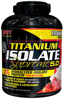 Протеин SAN Titanium Isolate Supreme 2270 г клубника